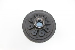 Black trailer hub assembly representing the trailer hubs and drums category.