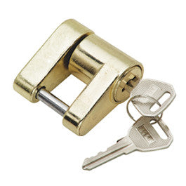 Brass coupler lock with keys