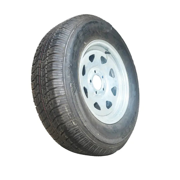 Trailer tire and wheel assembly representing the trailer tires and wheels category
